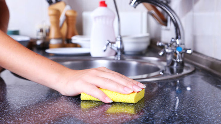 Esponja y trapo rejilla aliados en la cocina o reservorio de bacterias?